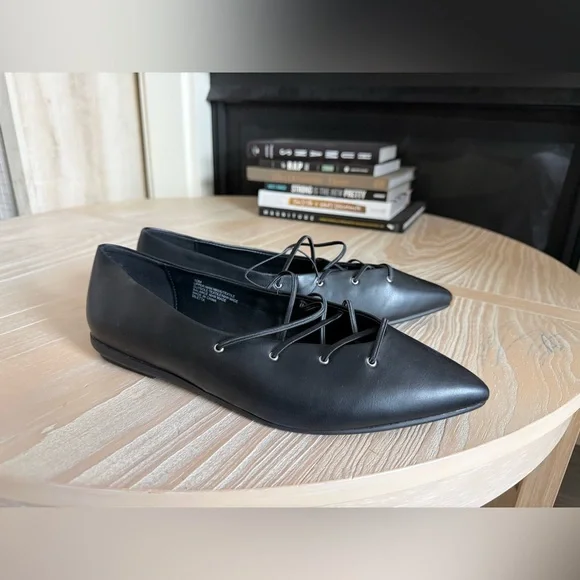 Aerosoles|Women’s Black Lace-Up pointy flats-Shoes,size 10•••NWT,closet staple - Picture 5 of 12